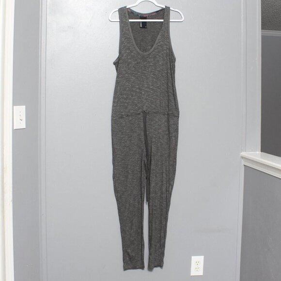 Dolan Anthropologie Gray T-Shirt Drawstring Waist Stretch lounge Jumpsuit - Picture 1 of 7
